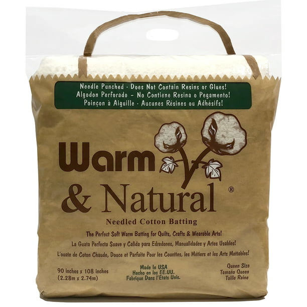 Twin Warm Company Batting 2391 72-Inch by 90-Inch Warm and Natural Cotton Batting